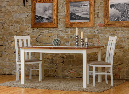 Country House Wooden Dining Table Table Wood Tables 150/197cm Dining Room Extendable